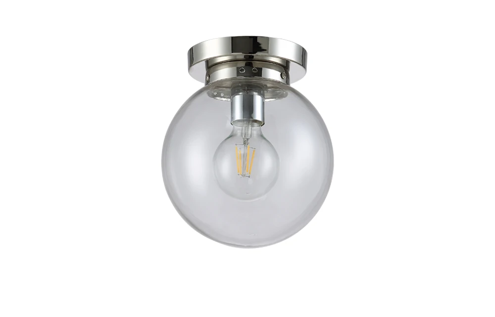 MARIO PL1 D200 NICKEL/TRANSPARENTE Crystal Lux