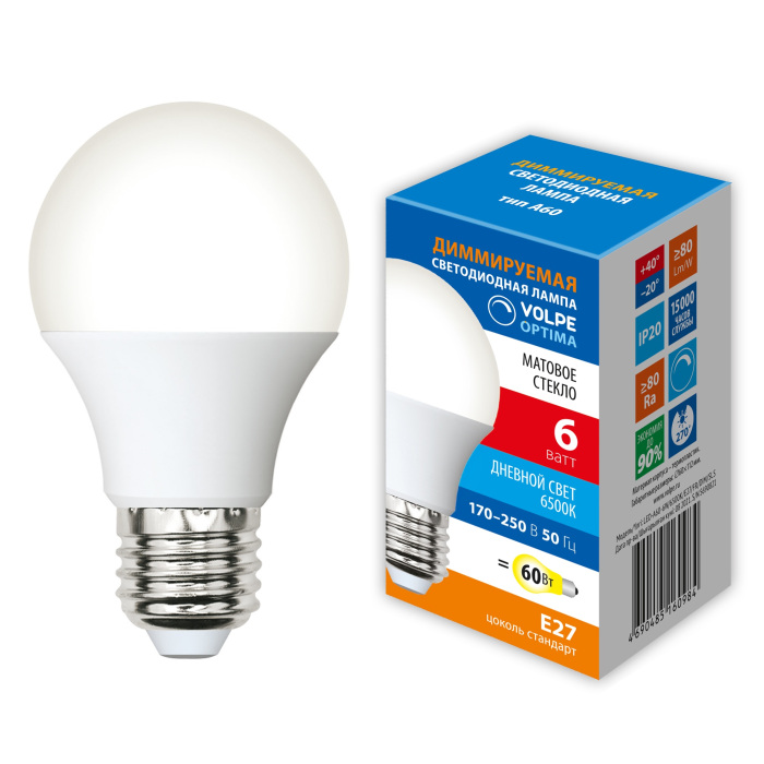 LED-A60-6W/6500K/E27/FR/DIM/SLS_