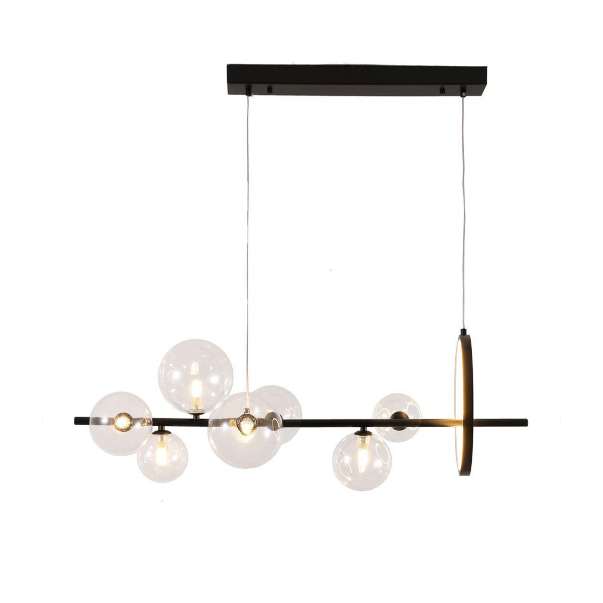 Подвесная люстра Art Deco Bubble KG1233P-7 black/clear Delight Collection